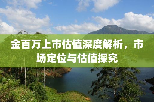 金百万上市估值深度解析，市场定位与估值探究