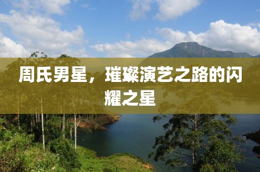 周氏男星，璀璨演艺之路的闪耀之星