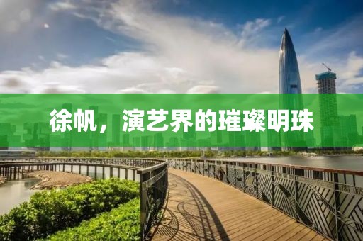 徐帆，演艺界的璀璨明珠