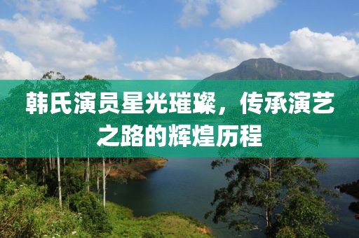 韩氏演员星光璀璨，传承演艺之路的辉煌历程