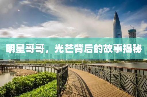 明星哥哥，光芒背后的故事揭秘