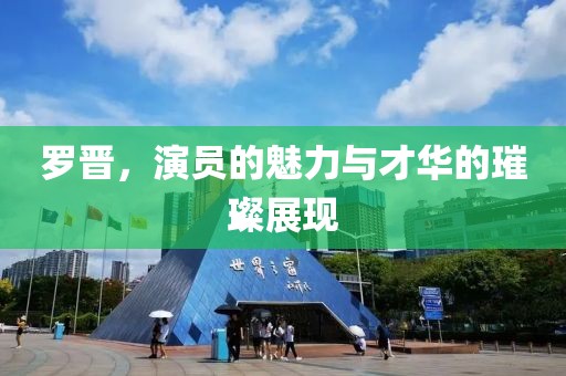 罗晋，演员的魅力与才华的璀璨展现