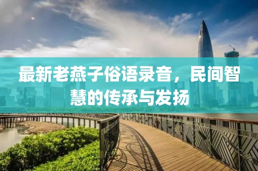 最新老燕子俗语录音，民间智慧的传承与发扬