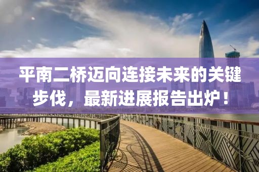 平南二桥迈向连接未来的关键步伐，最新进展报告出炉！