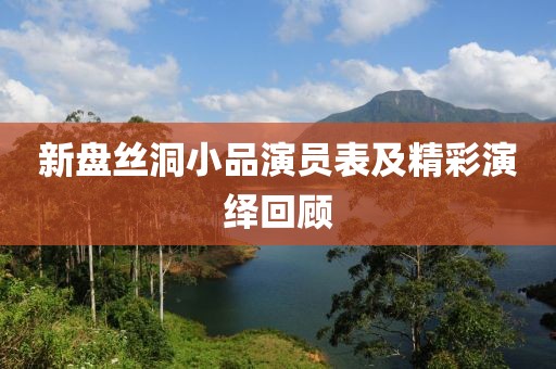 新盘丝洞小品演员表及精彩演绎回顾