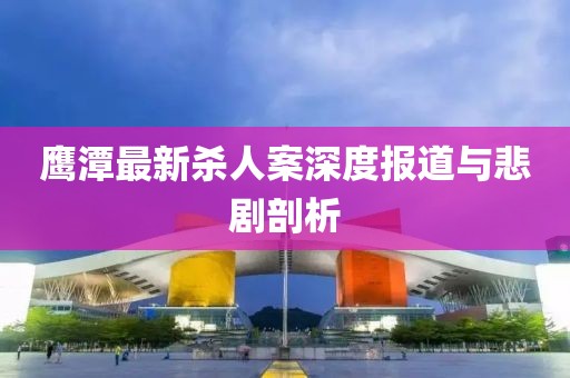 鹰潭最新杀人案深度报道与悲剧剖析