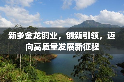 新乡金龙铜业，创新引领，迈向高质量发展新征程
