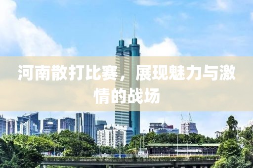 河南散打比赛，展现魅力与激情的战场