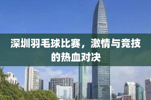 深圳羽毛球比赛，激情与竞技的热血对决