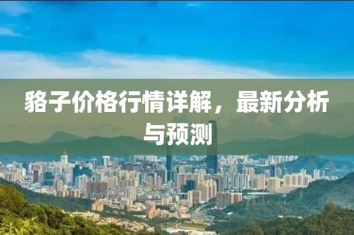 貉子价格行情详解，最新分析与预测