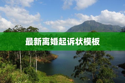 最新离婚起诉状模板