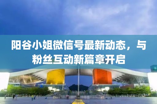阳谷小姐微信号最新动态，与粉丝互动新篇章开启