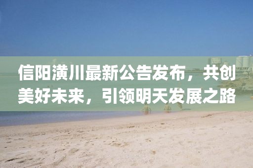 信阳潢川最新公告发布，共创美好未来，引领明天发展之路