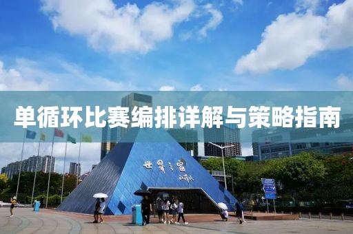 单循环比赛编排详解与策略指南