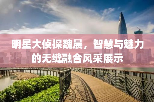 明星大侦探魏晨，智慧与魅力的无缝融合风采展示