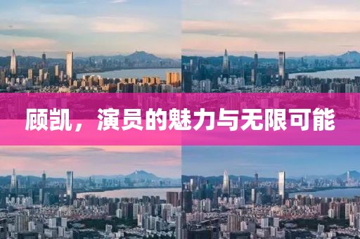 顾凯，演员的魅力与无限可能