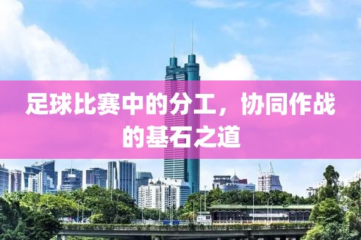 足球比赛中的分工，协同作战的基石之道