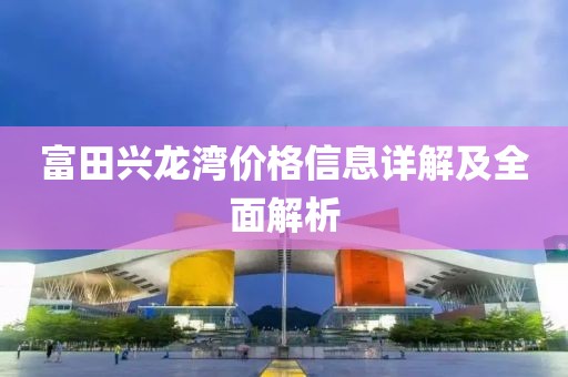 富田兴龙湾价格信息详解及全面解析