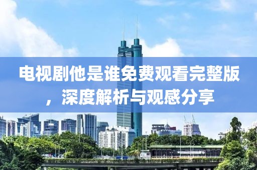 电视剧他是谁免费观看完整版，深度解析与观感分享