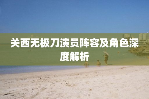 关西无极刀演员阵容及角色深度解析