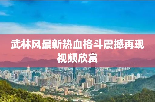 武林风最新热血格斗震撼再现视频欣赏