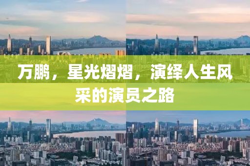 万鹏，星光熠熠，演绎人生风采的演员之路