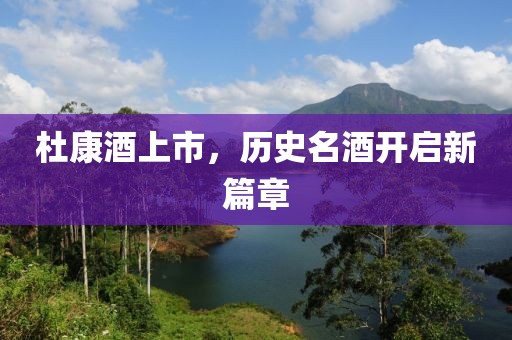杜康酒上市，历史名酒开启新篇章