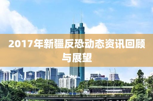2017年新疆反恐动态资讯回顾与展望