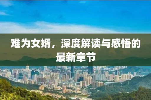 难为女婿，深度解读与感悟的最新章节