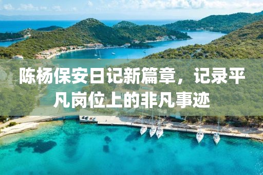 陈杨保安日记新篇章，记录平凡岗位上的非凡事迹