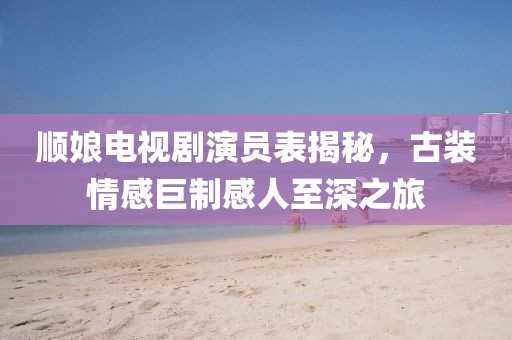 顺娘电视剧演员表揭秘，古装情感巨制感人至深之旅
