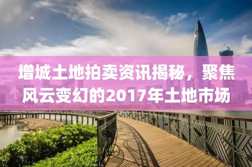 增城土地拍卖资讯揭秘，聚焦风云变幻的2017年土地市场