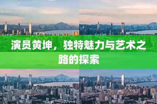 演员黄坤，独特魅力与艺术之路的探索