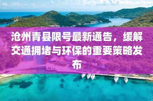 沧州青县限号最新通告，缓解交通拥堵与环保的重要策略发布