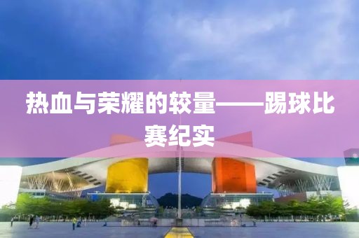 热血与荣耀的较量——踢球比赛纪实