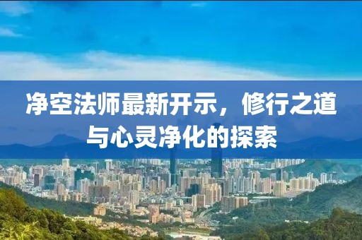 净空法师最新开示，修行之道与心灵净化的探索