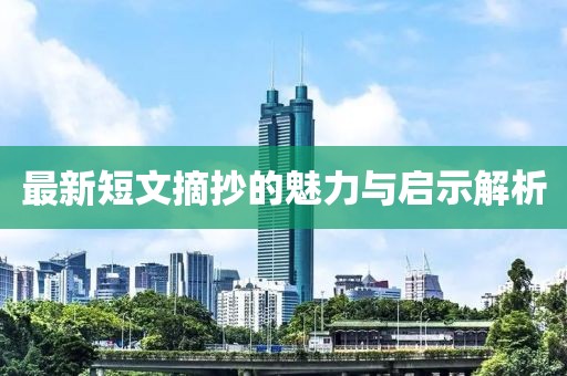 最新短文摘抄的魅力与启示解析