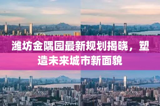 潍坊金隅园最新规划揭晓，塑造未来城市新面貌