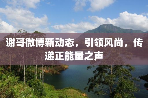 谢哥微博新动态，引领风尚，传递正能量之声