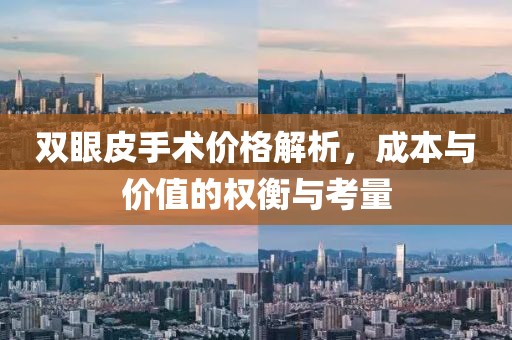 双眼皮手术价格解析，成本与价值的权衡与考量