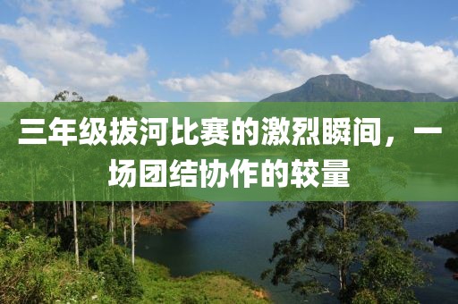 三年级拔河比赛的激烈瞬间，一场团结协作的较量