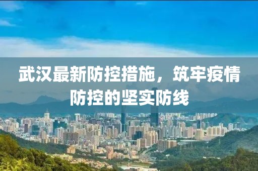 武汉最新防控措施，筑牢疫情防控的坚实防线