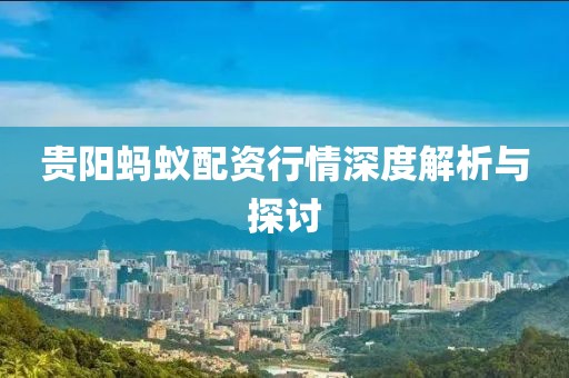 贵阳蚂蚁配资行情深度解析与探讨