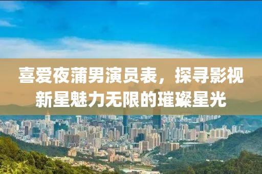 喜爱夜蒲男演员表，探寻影视新星魅力无限的璀璨星光