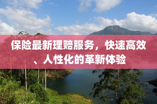 保险最新理赔服务，快速高效、人性化的革新体验