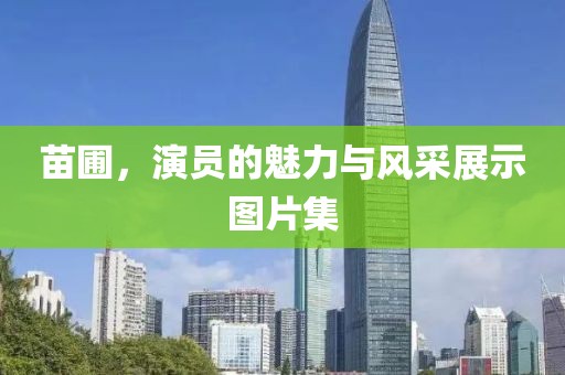 苗圃，演员的魅力与风采展示图片集