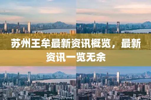 苏州王牟最新资讯概览，最新资讯一览无余