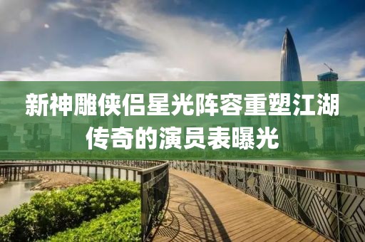 新神雕侠侣星光阵容重塑江湖传奇的演员表曝光