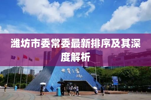 潍坊市委常委最新排序及其深度解析