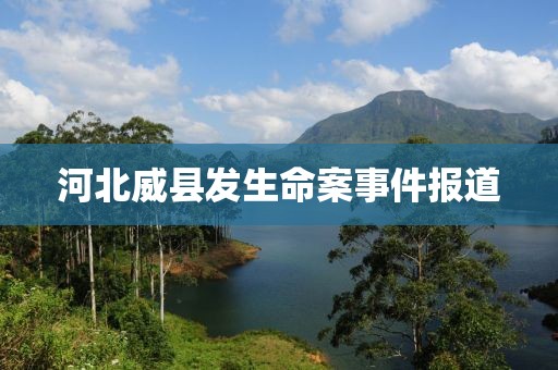 河北威县发生命案事件报道